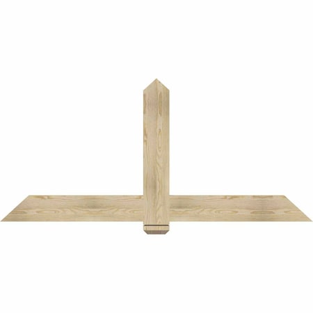 Ekena Millwork Eugene Rough Sawn Timber Gable Bracket, Douglas Fir, 72"W x 33"H x 2"D x 6"F, 11/12 Pitch GBW072X33X0206EUG00RDF